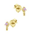 Cute Opal Stone Silver Stud Earring STS-6204